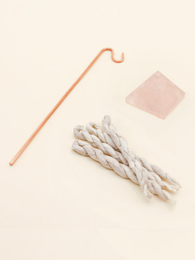Rose Quartz Crystal Pyramid Incense Stand + Rope Set. ROSE QUARTZ is called the "Love Stone", it aids in all types love: friends, family, self, spiritual, environmental, divine. Used to raise self-esteem and a strong sense of self-worth. Helps to remove the emotional wounds, lowers stress and soothes those around it. The ideal gift, Rose Quartz is great for everyone.